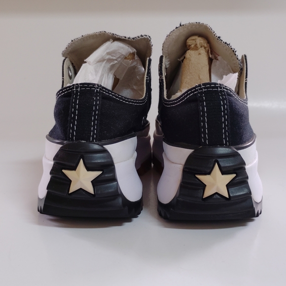 Converse Kids Black Canvas Slip-On Sneakers with White Toecaps and Gum Outsoles - Picture 3 of 9